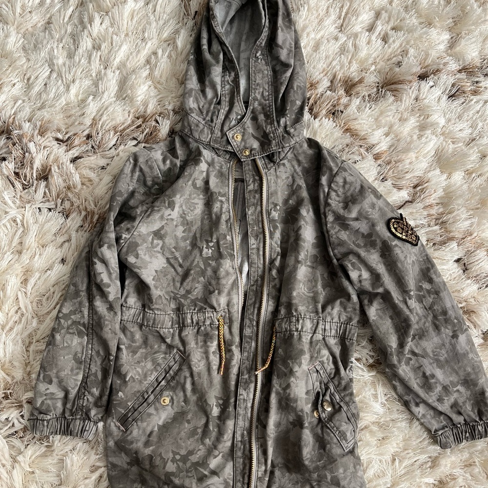 H&M Gray Raincoat Lightweight Water-Resistant